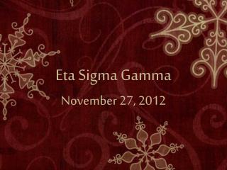 Eta Sigma Gamma