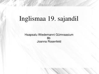 Inglismaa 19. sajandil