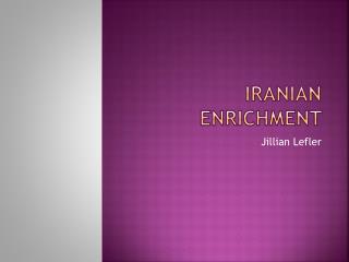 Iranian Enrichment