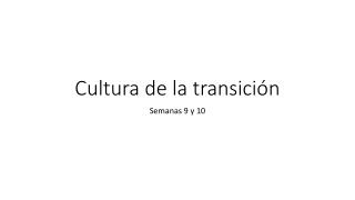 Cultura de la transición