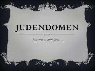 Judendomen