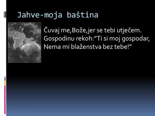Jahve -moja baština