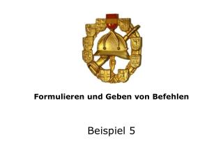 Formulieren und Geben von Befehlen