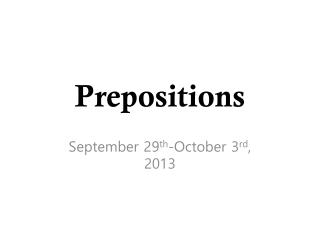 Prepositions