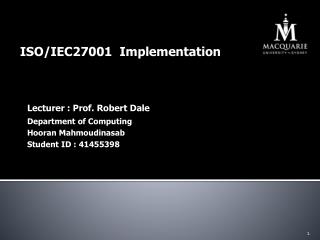 ISO/IEC27001 Implementation