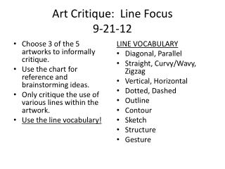 Art Critique: Line Focus 9-21-12