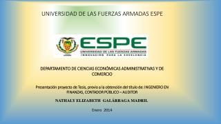 UNIVERSIDAD DE LAS FUERZAS ARMADAS ESPE