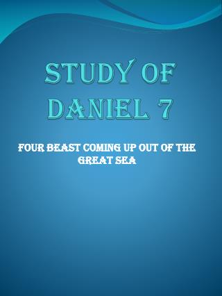 Study of Daniel 7