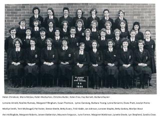 Suzanne Collins, Beth Robertson, Pam Baker, Narelle Smith, Ann King, Robin Vale, Louise Goldberg.