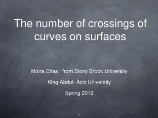 The number of crossings of curves on surfaces