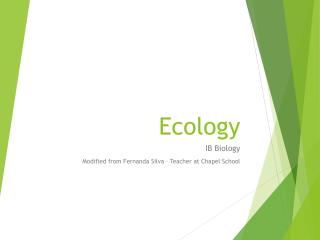 Ecology