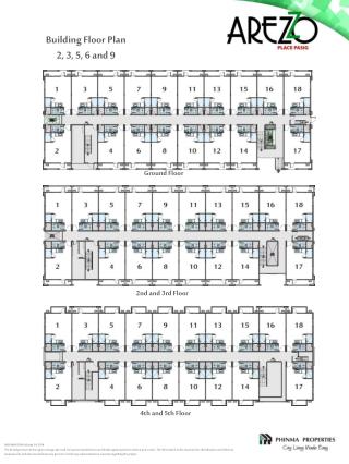 Building Floor Plan 2, 3, 5, 6 and 9