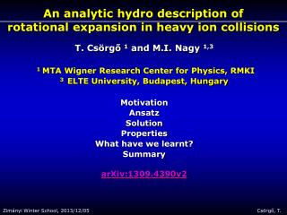 An analytic hydro description of rotational expansion in heavy ion collisions