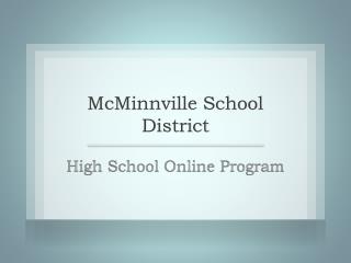 McMinnville School District