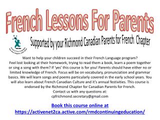 French Lessons For Parents