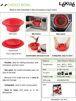 Bowl to melt chocolate in the microwave or bain-marie