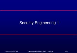 Security Engineering 1