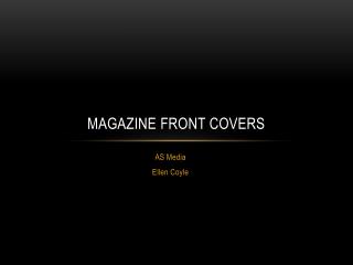 Magazine Front Covers