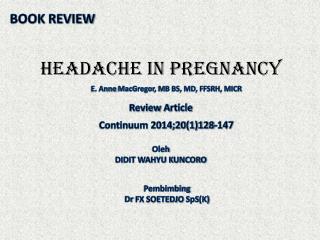 Headache in pregnancy