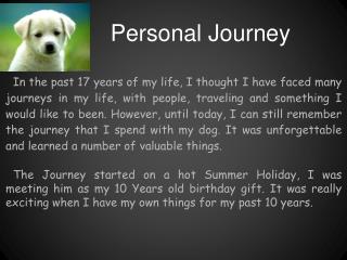 Personal Journey