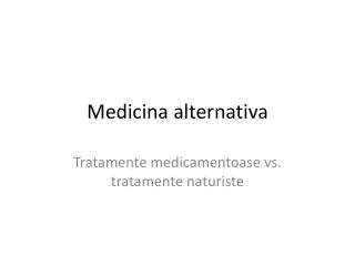 Medicina alternativa