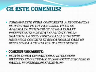 Ce este Comenius?
