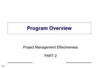 Program Overview