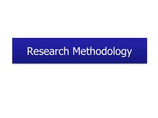 Research Methodology