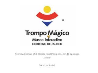 Avenida Central 750, Residencial Poniente, 45136 Zapopan, Jalisco Servicio Social