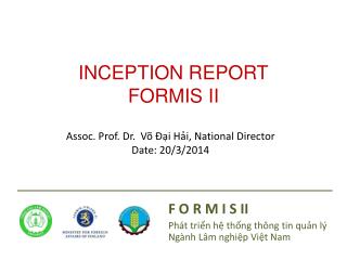 INCEPTION REPORT FORMIS II