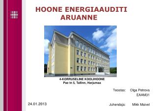 Hoone energiaa u diti aruanne