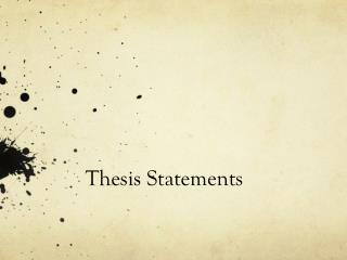 Thesis Statements