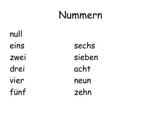 Nummern