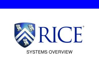 SYSTEMS OVERVIEW