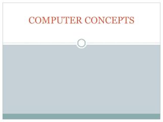 COMPUTER CONCEPTS