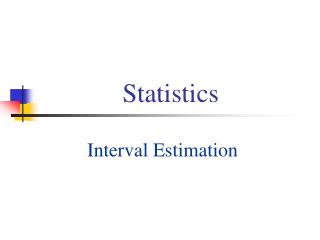 Statistics