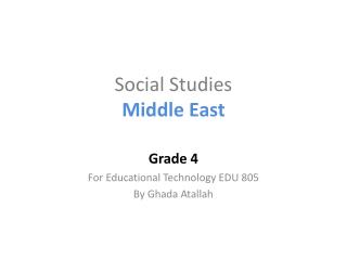 Social Studies Middle East