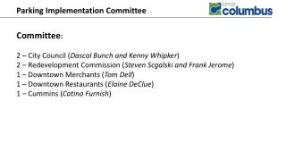 Parking Implementation Committee