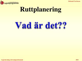 Ruttplanering