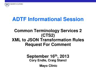 ADTF Informational Session