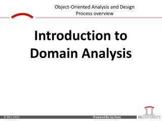 Introduction to Domain Analysis