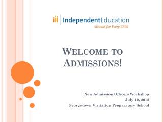 Welcome to Admissions!