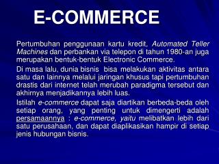 E-COMMERCE