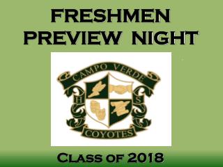 FRESHMEN PREVIEW NIGHT