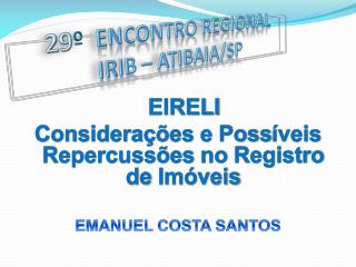 29 º ENCONTRO REGIONAL IRIB – ATIBAIA/SP