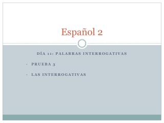 Español 2