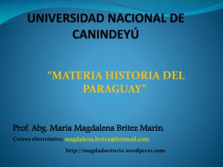 UNIVERSIDAD NACIONAL DE CANINDEYÚ