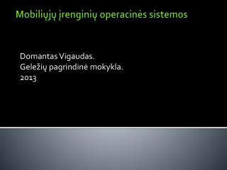Mobiliųjų įrenginių operacinės sistemos