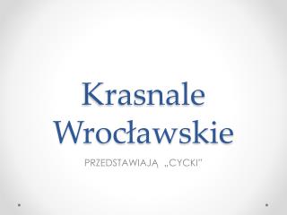 Krasnale Wrocławskie