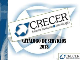 CATÁLOGO DE SERVICIOS 2013
